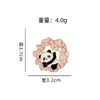 Insignia de Ramo de Panda Creativo Animales Lindos de Dibujos Animados Flor Regalo de Viaje a Chengdu Broche Ropa Sombrero Accesorios