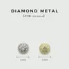 Exquisitos Botones Metálicos Huecos con Diseño de Flor de Ciruelo Incrustada con Diamantes, Botones Redondos para Cárdigans, Camisas, Botones Pequeños para Chaquetas, Botones Decorativos