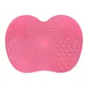 Esponja de Silicone Personalizada para Limpeza de Maquiagem Apple com Ventosa Ferramenta Portátil para Limpeza de Pincéis de Maquiagem Artefato Doméstico Atacado de Fábrica Dedicada