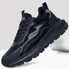 Zapatillas Deportivas Transpirables de Malla Negra 'Guerrero Negro' para Hombre, con Aumento de Altura, Suela Suave, Cómodas, Casuales, Nuevas de Otoño 2026, Transfronterizas