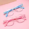 Nuevas gafas protectoras de silicona para bebé con estilo, anti luz azul, con patillas de silicona y montura de remaches poligonales de colores anti luz azul