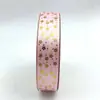 Rollo de 2.5 cm de ancho dorado para flores pequeñas, material para empaque de cajas de regalo, cinta al por mayor en stock