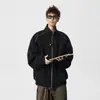 Moletom Cinza Pesado de Cor Sólida com Gola Alta Ximujia para Homens e Mulheres, Primavera e Outono Estilo Americano Cleanfit Casual 2026 Jaqueta Tendência