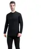 Conjunto Térmico Masculino para Revenda com Lã, Gola Redonda, Roupas e Calças de Outono à Prova de Frio, Versão Espessada de Inverno para Homens