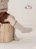 Calcetines para Niños al por Menor Primavera y Otoño Color Sólido Sin Costuras Niñas Bebé Calcetines de Princesa con Volantes Bebé e Infantil Calcetines Antibacterianos de Media Pantorrilla
