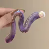 Pinza para el pelo de verano estilo ins con bloques de color para mujer, pasador lindo de lunares japoneses para niña, pinza de tiburón grande para recogidos.