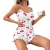 2024 Comércio Exterior Transfronteiriço Novo Biquíni Sexy Conjunto de Duas Peças Estampado Melancia com Alças Pijama para Casa