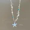 Estilo Vacaciones en la Playa~ Collar con Cuentas de Conchas Dopamina para Mujer, Gargantilla Cadena para Clavícula Estilo Vacaciones de Diseño Único