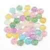 Pérola de Imitação Transparente Duas Cores Glitter Fino Camélia Joias Acrílico Contas Soltas DIY Acessórios Feitos à Mão Materiais Atacado