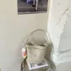 Bolso Cruzado Coreano para Mujer 2026 Nueva Moda de Verano Bolso Cubo Calado Gran Capacidad Bolso Cruzado