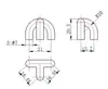 Conector en T Morado para Aire Acondicionado/Conector en T Tipo M/Conector en T de Tres Vías Tipo Garra de Pollo/Conector en T Tipo Garra/Conector en T de Tres Garras