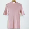 [No se aceptan devoluciones ni cambios en artículos con descuento] 48 piezas, 3 hebras, lavable a máquina, 100% lana, cuello alto medio, manga larga, top de punto base para mujer
