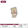 Etiqueta de Tecido Cabeça de Urso Fofa Mais Vendida Transfronteiriça Patch para Acessórios de Roupa Feitos à Mão DIY Patch Bordado Cartoon Patch com Furo