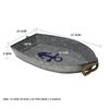 Bandeja de Hierro Galvanizado Asa de Cuerda de Cáñamo para el Hogar Bandeja para Frutas Bandeja Creativa con Forma de Barco Bandeja Metálica para Pasteles Bandeja Decorativa