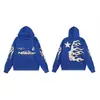 Moda Estadounidense Transfronteriza Hellstar Calle Estadounidense Hip-Hop Versátil Casual Otoño e Invierno Sudadera con Capucha Estampada