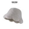 Nuevo Sombrero de Pescador de Felpa Engrosado 2024 para Niños, Cálido para Otoño e Invierno, de Alto Sentido, Sombrero de Cuenca del Noreste para Cara Pequeña en Invierno