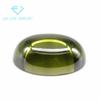 Direto da fábrica em forma de ovo plano liso verde oliva zircão pedra nua oval liso liso colorido pedra branca