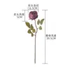 Estilo Ins Boda Rosa de un Solo Tallo con Borde de Nieve Flor Artificial Decoración del Hogar Venta al por Mayor Transfronteriza Manualidades de Flores Artificiales
