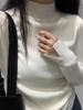 Nuevo Suéter de Punto Fino de Manga Larga con Cuello de Media Tortuga para Mujer, Temporada Primavera y Otoño 2025, Suéter Básico Suave y Sedoso de Alta Calidad