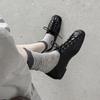 Zapatos Planos de Piel de Cabra Supersuaves con Cordones para Mujer 2025 Otoño Nuevos Zapatos Pequeños de Cuero Estilo Británico Literario