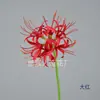 Haste Única de Lírio-Aranha Vermelho Artificial para Decoração em Quartos Modelo, Adereços para Fotografia de Casamento e Arranjo de Ambiente de Hotel