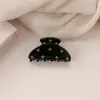 Pinza para el Cabello Coreana con Diamantes y Estrellas para Mujer, Pinza Negra Semicircular para la Parte Trasera de la Cabeza, Pinza de Tiburón, Accesorio para el Cabello de Pinza Mediana Estilo Dulce y Fresco