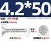 Tornillos Autorroscantes Avellanados Gb846 Acero Inoxidable 304 Cabeza Plana Phillips Tornillos para Madera Extendidos M2.9M3.5M4.2M5.5
