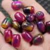 Contas de Balde de Tesouro Vermelhas e Verdes, Contas Soltas de Jade, Contas Cilíndricas Tubulares Retas Rosa-Choque, Contas para Acessórios de Joias de Pulseira