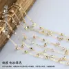 Cor de Cobre Preservadora de Cor 4mm Corrente de Pérolas Artificiais Pulseira Colar Caseiro Acessórios de Joias DIY Feitos à Mão Material de Embalagem para Acessórios