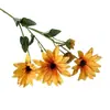 Crisantemo Ojo Negro de Rama Alta 5 Cabezas Flor Artificial Manzanilla Accesorios de Fotografía Adornos Decorativos Fabricante Venta al por Mayor Boda