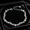 Pulsera de Aleación de Cobre Xuping Jewelry Electrochapada con Circonita Artificial de Colores para Mujer Ins Fronterizo Europeo y Americano Comercio Exterior Mayorista en Stock
