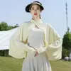 Chal de Protección Solar para Mujer Verano Ciclismo Conducción Anti-UV Cárdigan Capa Transpirable Holgado Manga Larga Seda de Hielo Chaqueta Delgada