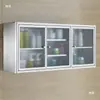 Armário de Armazenamento em Aço Inoxidável Montado na Parede Armazenamento de Banheiro Armário Lateral Armário de Cozinha Armário de Parede Prateleira de Varanda Armário de Parede