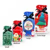 LD002 Navidad Feliz Muñeco de Nieve viejo ciervo fiesta Manzana regalo dulce cinta cordón bolsa de papel de aluminio