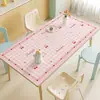 Mantel de Mesa Estilo Crema con un Toque de Lujo Ligero y de Gama Alta, Impermeable y a Prueba de Aceite, Mantel sin Lavado, Mantel Cuadrado Fresco y Sencillo para Mesa de Café