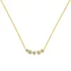 Collar de Plata de Ley S925 Xiaohongshu para Mujer, Geométrico de Sonrisa Incrustado con Circonita, Cadena para Clavícula de Moda Personalizada para Mujer al por Mayor