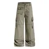 Pantalones de trabajo OREETA estilo leñador retro vintage americano, unisex, algodón puro, pierna recta, pierna ancha, pantalones casuales
