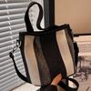 Bolso Pequeño de Gama Alta para Mujer Verano Versátil 2024 Nuevo Bolso Cruzado de Lona Bolso Bandolera Popular con Textura Bolso Cubo