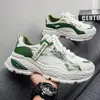 Novos tênis de malha respirável de verão masculinos, tênis masculinos estilo "dad shoes" com sola grossa, tênis de corrida populares e modernos com sola macia