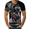 Camiseta de Impresión Digital 3D Nueva Transfronteriza de Primavera y Otoño Moda No. 23 Michael Jordan Kobe Bryant Baloncesto Hombre Manga Corta
