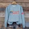 Talla grande Sudadera Cuello redondo Estampada Europea y Americana Nueva Letra Holgada Cómoda Top Mujer Patrón Colorido