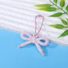 Chaveiro Pingente de Laço Floral Colorido Estilo Fresco DIY Penduricalho para Bolsa de Carro Penduricalho para Casal Material de Artesanato com Contas Acessórios