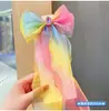 Diadema Infantil Niña Lazo Arcoíris Trenzado Pasador Tocado Coleta Cinta para el Cabello Pasador Accesorios para el Cabello de Niña de Verano