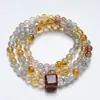 Pulseira de Cristal Amarelo Torre de Cristal Natural Moonlight Endless para Mulheres, Presente Versátil, Super Pulseira Ouro Negro Atacado