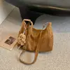 Shuai Mijia 2026 Nova Bolsa de Ombro para o Dia a Dia com Compartimento Inferior Grande Capacidade Bolsa Feminina Texturizada Retro Moda Bolsa Tote