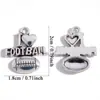 Venta Caliente Transfronteriza Colgante Deportivo de Rugby Accesorios de Joyería de Aleación DIY Colgante Decorativo para Collar Pendientes