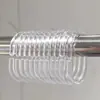 Anillos Colgantes para Cortinas y Cortinas de Ducha, Anillos de Plástico en Forma de C, Anillos Colgantes Redondos Engrosados y Reforzados, Ganchos, 12 Piezas/Juego