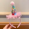 Acessórios de Cabelo de Pequena Princesa Festa de Aniversário Bolos Círculos de Cabelo Infantis para Meninas e Bebês Que Não Machucam o Cabelo, Adoráveis e Divertidos Headwear Criativos