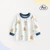 Camiseta de Manga Larga para Bebé Algodón Puro Ropa Interior para Niños Ropa Interior Infantil Prenda Única Superior Ropa de Primavera y Otoño Pijama para Niñas