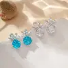 Brincos de Flor de Esmalte com Strass Brilhante e Pérola Corte Rosa para Primavera e Verão para Mulheres, Temperamento Doce de Nicho, Modernos, Exquisitos, Versáteis